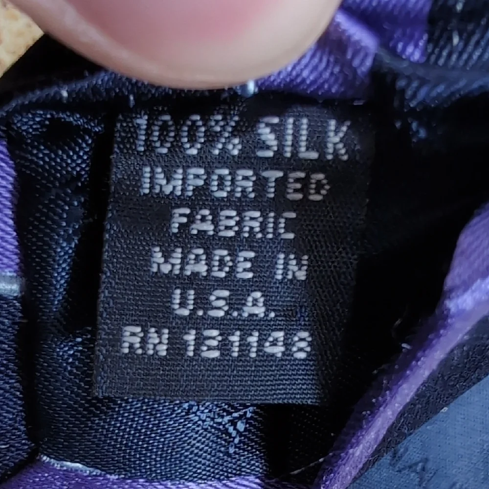 Nautica | 100% Silk Navy and Purple Striped Tie